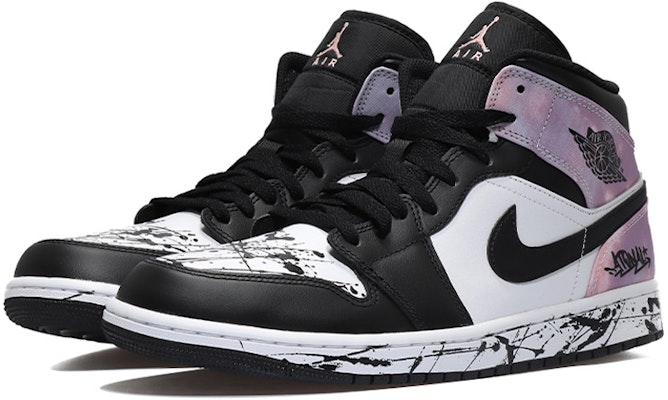 에어 조던 1 미드 SE '젠 마스터 스플래터' (커스텀) DM1200-001(Team10-泼墨解构男黑白粉QD) Lookbook 에어 조던 1 미드 SE '젠 마스터 스플래터' (커스텀) DM1200-001(Team10-泼墨解构男黑白粉QD)