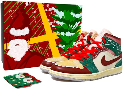 【カスタムシューズ】エアジョーダン1ミッドSEクラフト 'クリスマスライト' DM9652-100(Team拾玖-做旧圣诞男-BOX) Buy 【カスタムシューズ】エアジョーダン1ミッドSEクラフト 'クリスマスライト' DM9652-100(Team拾玖-做旧圣诞男-BOX)