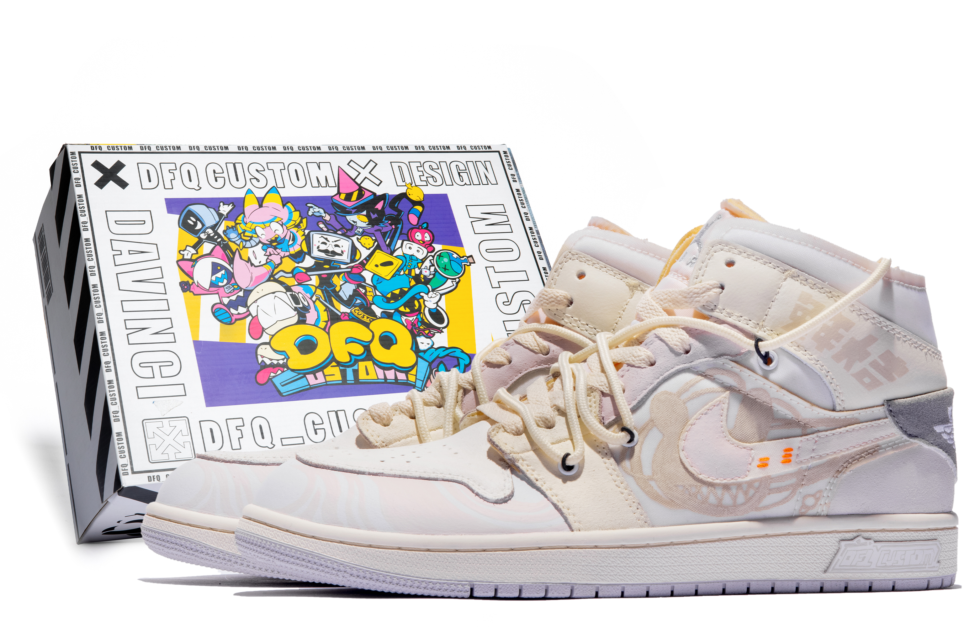 Buy カスタムAJ1ミッドSE クラフト "ダ・ヴィンチ ラビット" DM9652-100(TeamM-男款兔年大吉S-BOX)