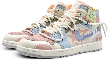 【定制鞋款】Air Jordan 1 Mid SE Craft '靛蓝几何图案' DM9652-100(Team16-男款星之卡比蓝) Lookbook 【定制鞋款】Air Jordan 1 Mid SE Craft '靛蓝几何图案' DM9652-100(Team16-男款星之卡比蓝)