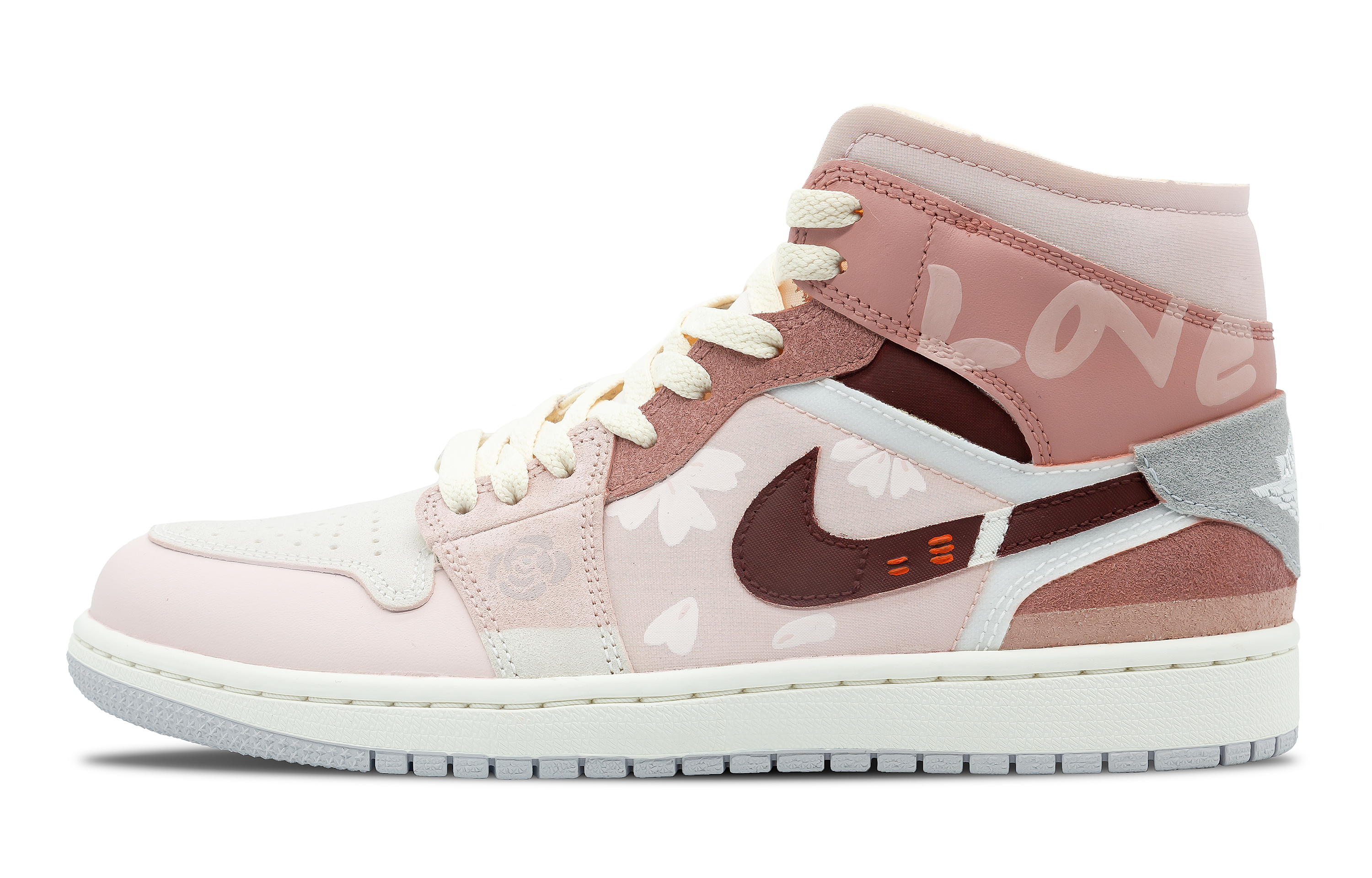 Buy [Kasut Custom] Air Jordan 1 Mid SE Craft 'Pink Rose' DQ3726-100(Team7-女款玫瑰情书)