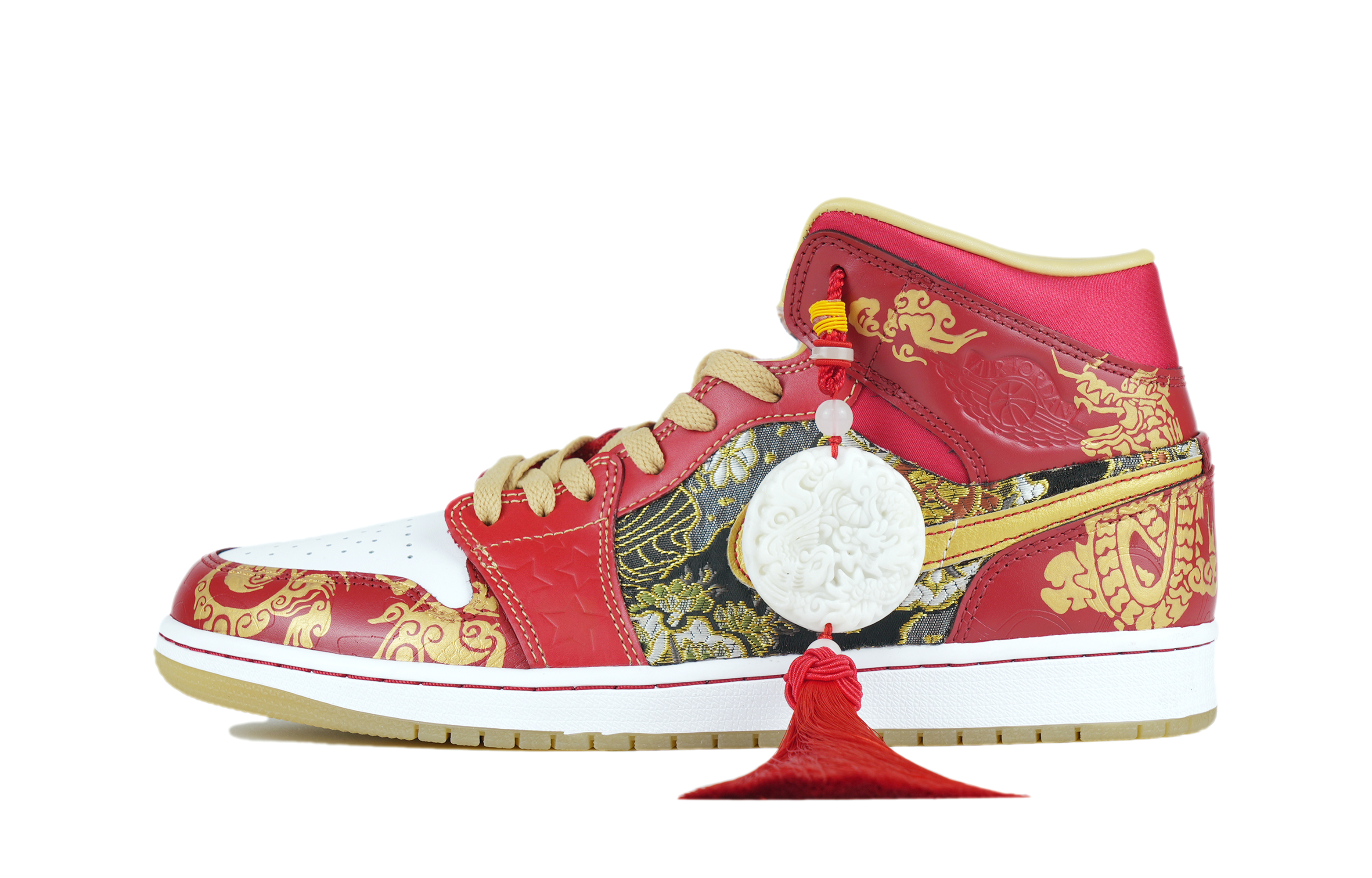 Buy [Kasut Custom] Air Jordan 1 Mid SE GC 'Merah Emas' DV0576-176(Team42-承约男款红金S-BOX)