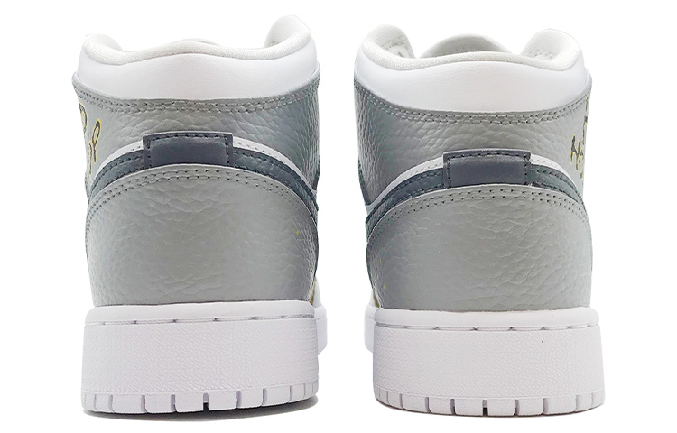 Shop AJ1 ミッド 白金灰 ストリートダンサースプラッター 554724-129(TeamD-男款街头舞者白金灰)