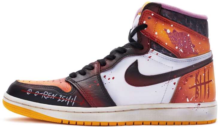 custom-shoes-air-jordan-1-og-kill-bill-yellow-black