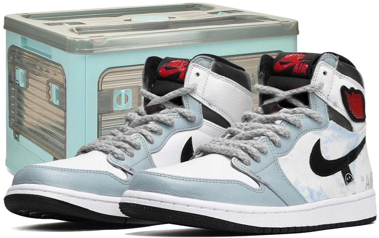 custom-shoes-air-jordan-1-retro-cny-rabbit-denim-patchwork-black-white-blue