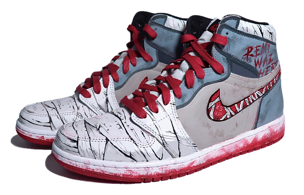 Lookbook [定制鞋款] Air Jordan 1 高帮复古 '绷带漫画 - 兔年' 555088-161(team25-漫画风)