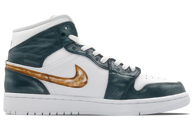 Order [Sepatu Khusus] Air Jordan 1 Retro High 'Battlefield Spray' 554724-130(TeamE-战地-白灰)