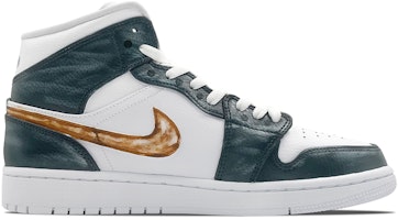 【定制球鞋】Jordan Air Jordan 1 戰地 噴繪 高幫 復古籃球鞋 男款 白灰 Order 【定制球鞋】Jordan Air Jordan 1 戰地 噴繪 高幫 復古籃球鞋 男款 白灰