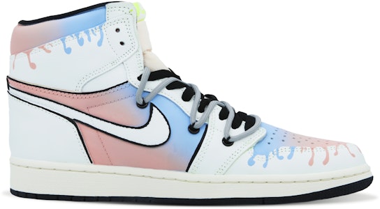 【訂製球鞋】 Jordan Air Jordan 1 Retro High 潮流百搭 舒適防滑 高筒 復古籃球鞋 男女同款 米藍粉 Order 【訂製球鞋】 Jordan Air Jordan 1 Retro High 潮流百搭 舒適防滑 高筒 復古籃球鞋 男女同款 米藍粉