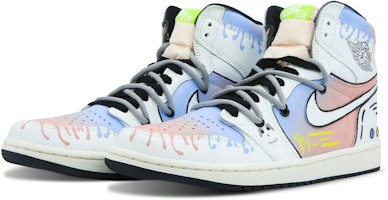 【訂製球鞋】 Jordan Air Jordan 1 Retro High 潮流百搭 舒適防滑 高筒 復古籃球鞋 男女同款 米藍粉 Lookbook 【訂製球鞋】 Jordan Air Jordan 1 Retro High 潮流百搭 舒適防滑 高筒 復古籃球鞋 男女同款 米藍粉