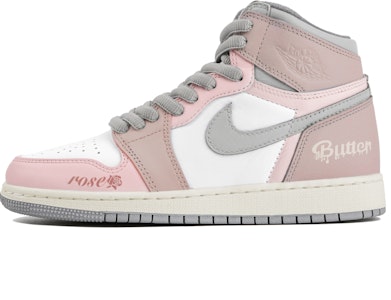 【客製球鞋】 Jordan Air Jordan 1 甜莓白巧 全筒 復古籃球鞋 GS 粉色 Buy 【客製球鞋】 Jordan Air Jordan 1 甜莓白巧 全筒 復古籃球鞋 GS 粉色