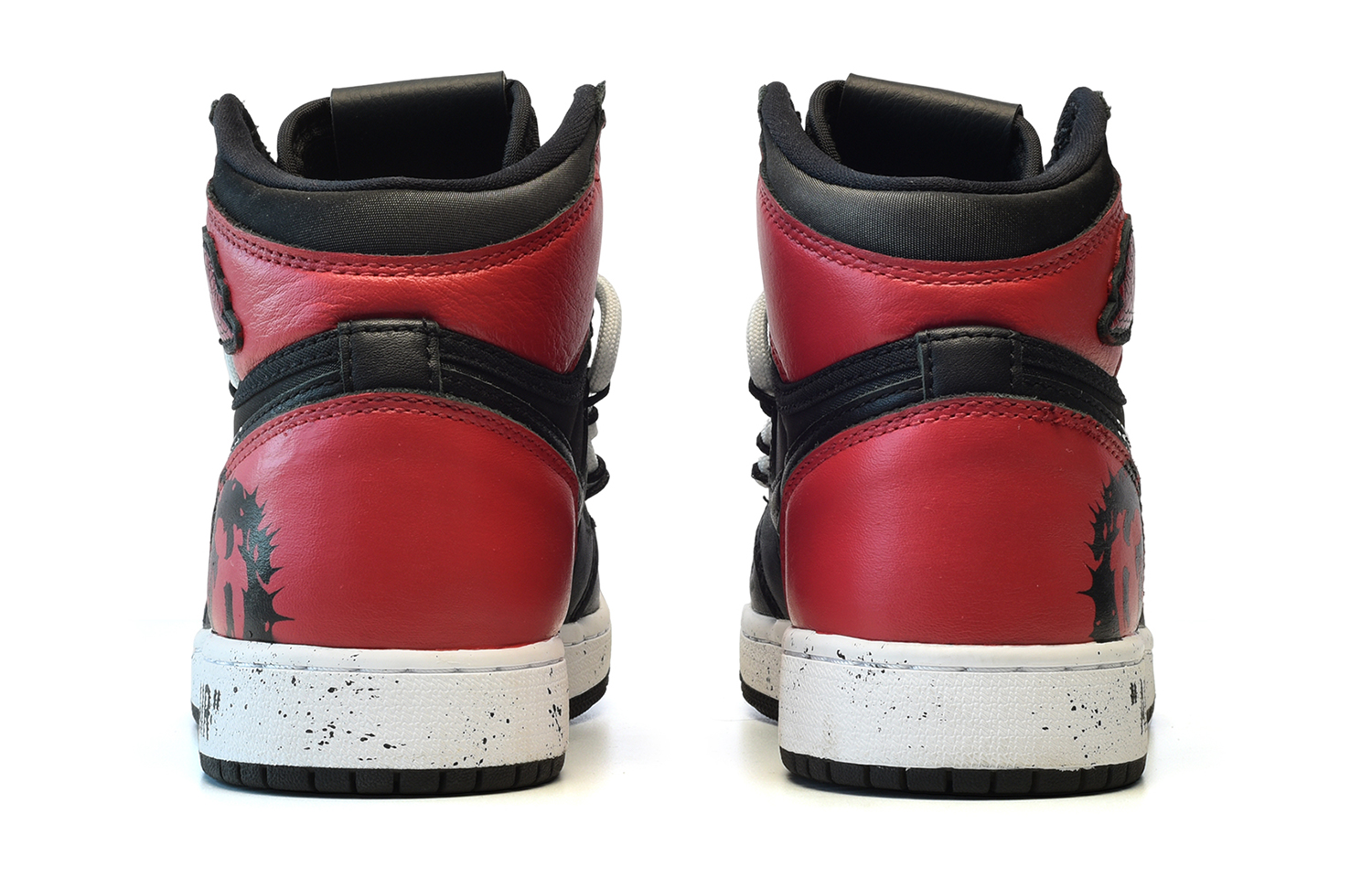 Shop [Sepatu Kustom] Air Jordan 1 Retro High 'Chinese Valentine Merah & Hitam' 575441-060(TeamE-女款红与黑红黑白)