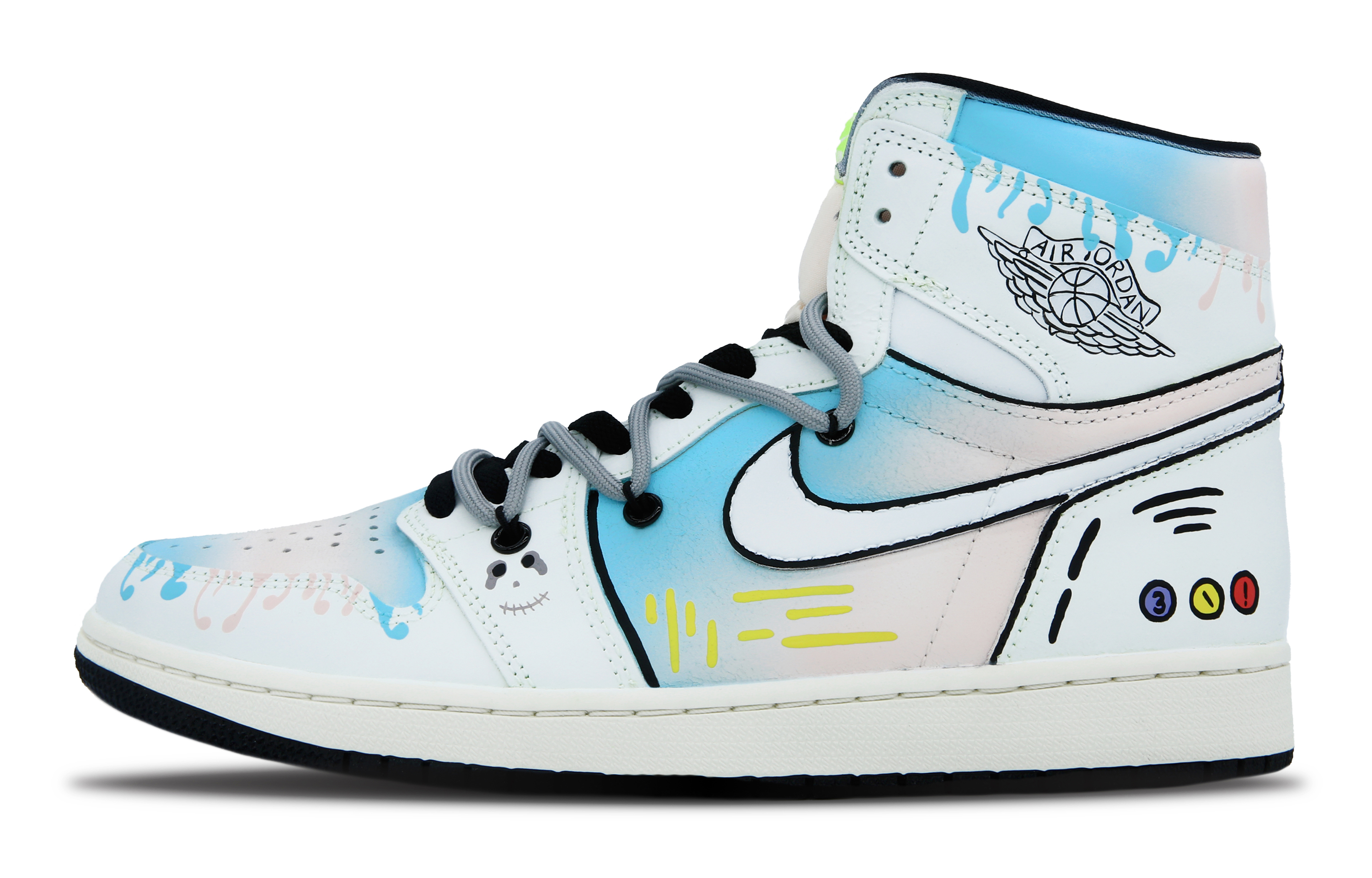 Buy [定制鞋款] Air Jordan 1 复古高帮 '疯狂游乐场' 555088-702(Team7-男女同款疯狂游乐园2)