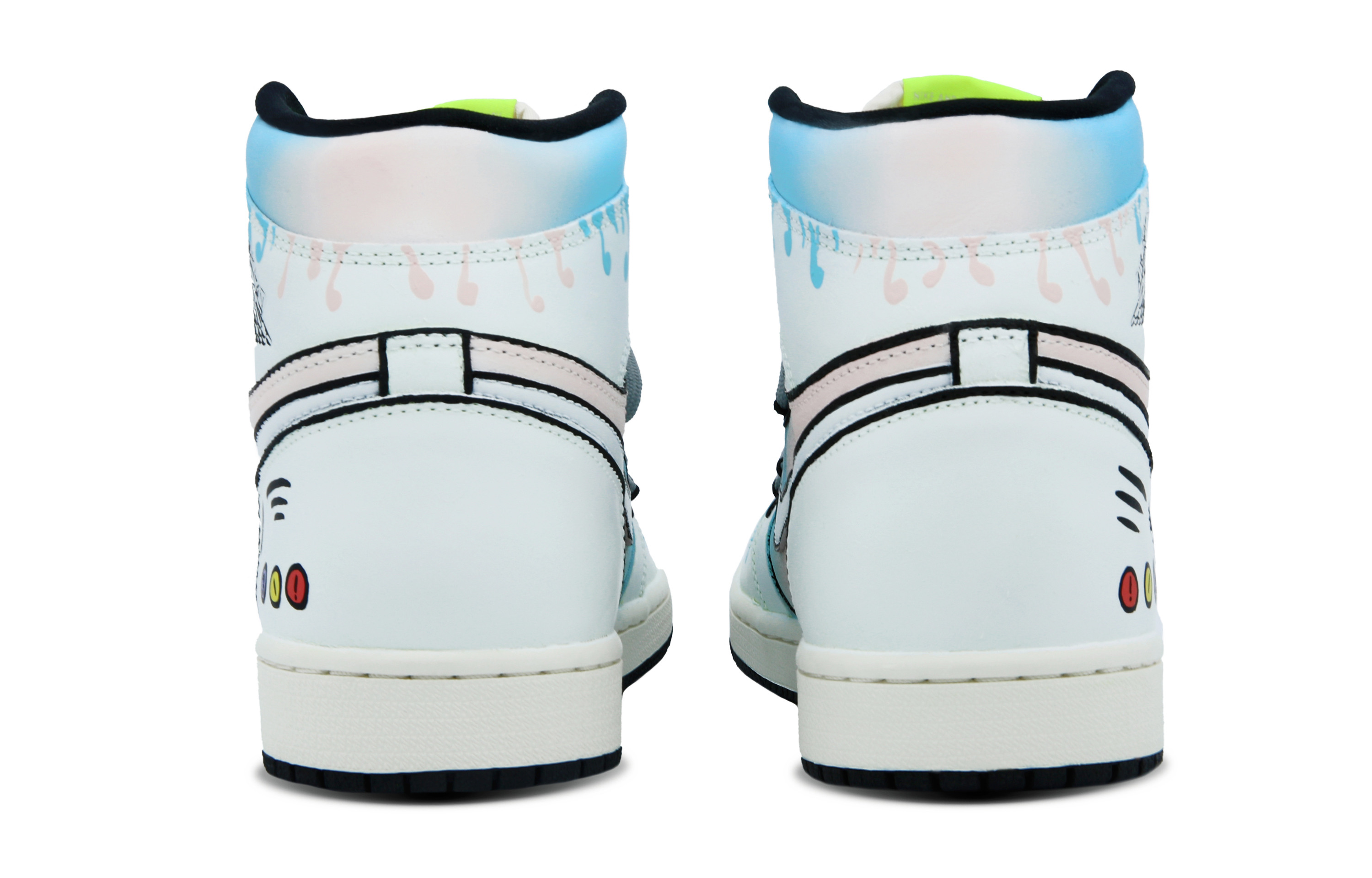 Shop [定制鞋款] Air Jordan 1 复古高帮 '疯狂游乐场' 555088-702(Team7-男女同款疯狂游乐园2)