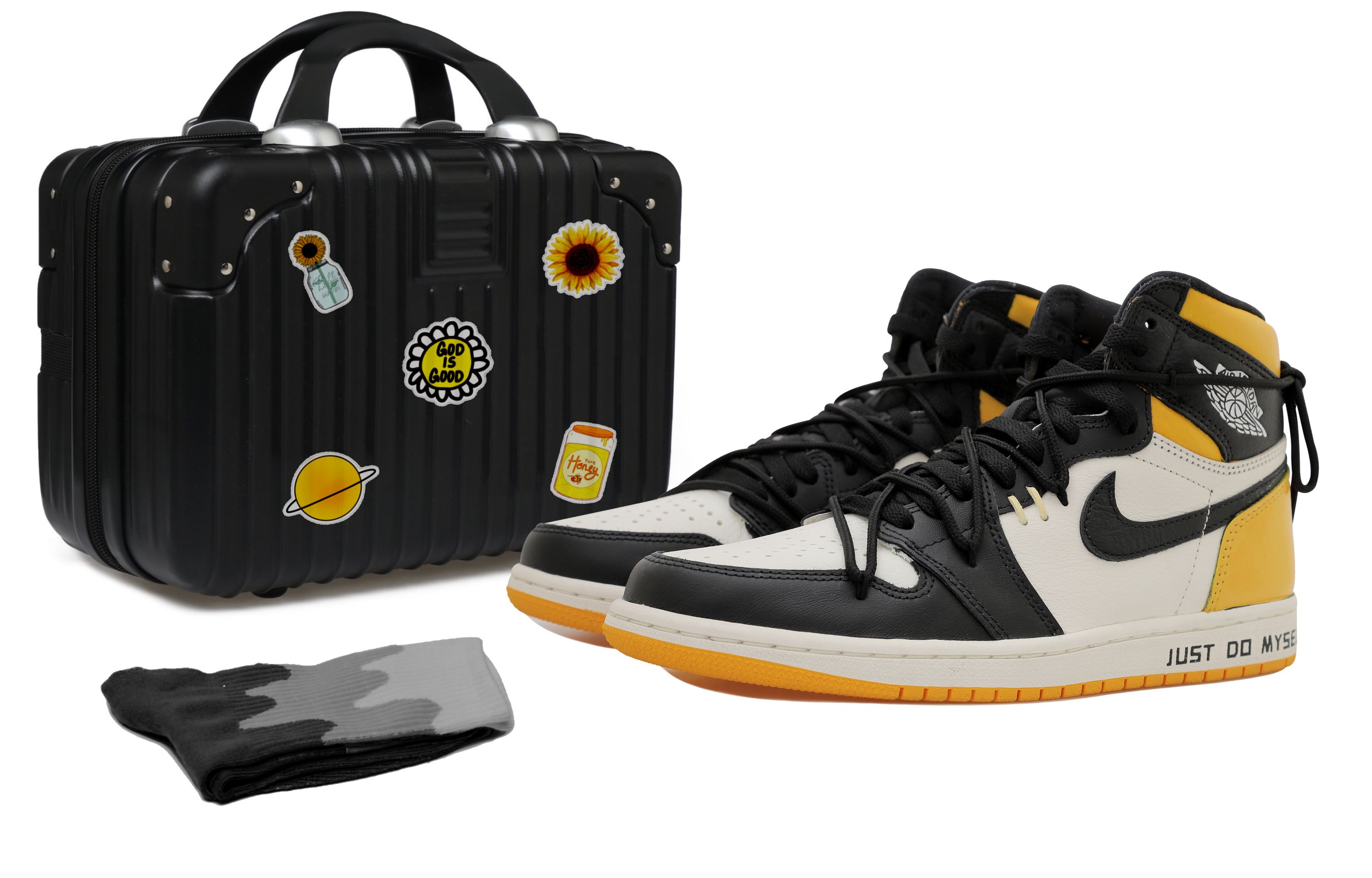 Buy [Kasut Custom] Air Jordan 1 Retro High 'Deconstructed Lightning' 555088-711-471343