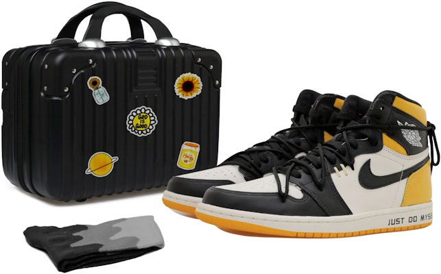 【客製化籃球鞋】喬丹 Air Jordan 1 OKHR 復古風街頭閃電 打孔 高筒 懷舊籃球鞋 畢業畢業 黑黃腳趾 Buy 【客製化籃球鞋】喬丹 Air Jordan 1 OKHR 復古風街頭閃電 打孔 高筒 懷舊籃球鞋 畢業畢業 黑黃腳趾