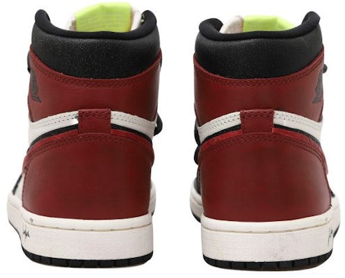【訂製球鞋】Jordan Air Jordan 1 retro 雙勾 芝加哥 字母 OW風 做舊解構風 高幫 復古籃球鞋 男女同款 紅黑白 Shop 【訂製球鞋】Jordan Air Jordan 1 retro 雙勾 芝加哥 字母 OW風 做舊解構風 高幫 復古籃球鞋 男女同款 紅黑白