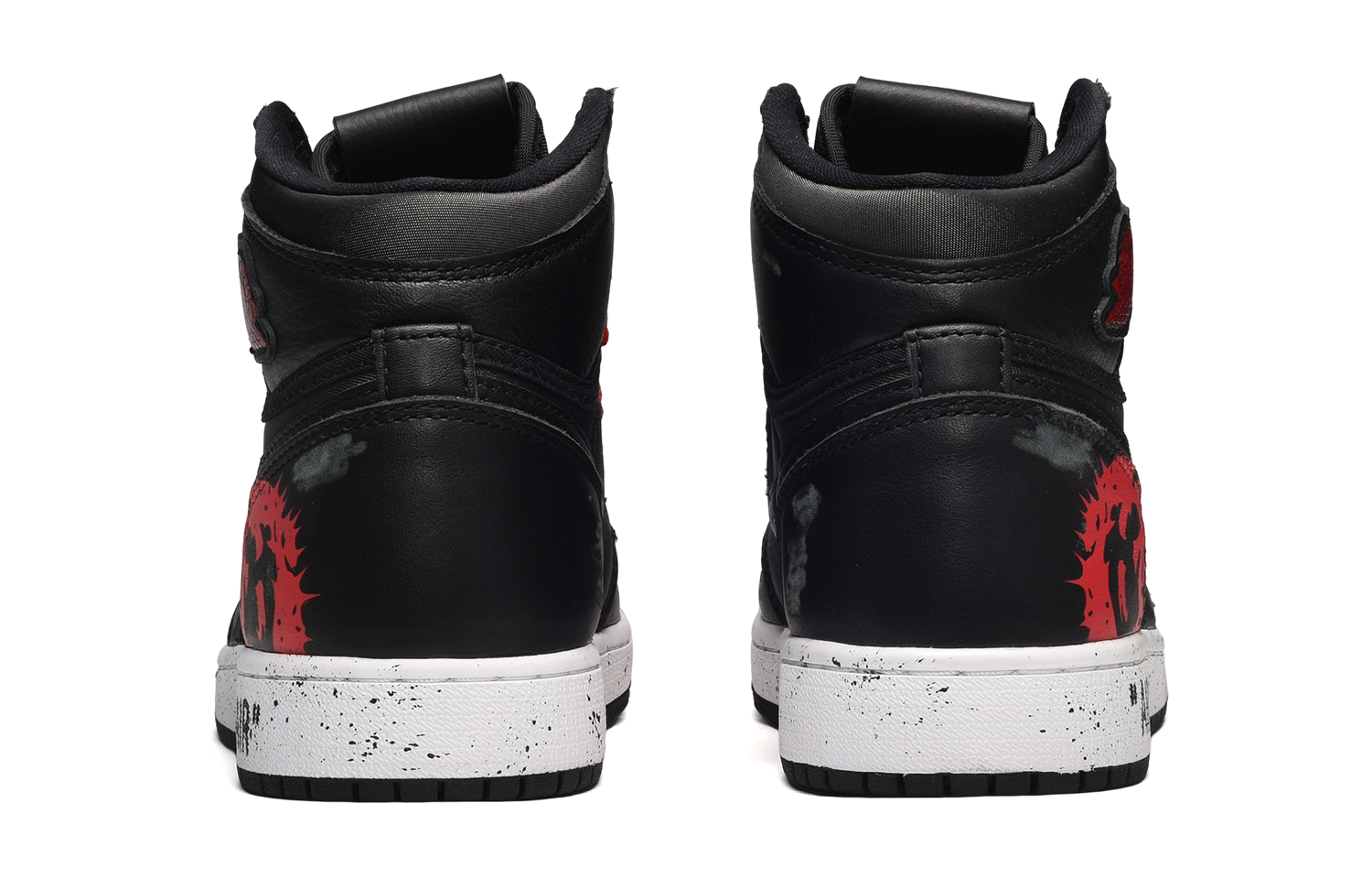 Shop 커스텀 에어 조던 1 레트로 '고딕 십자가' (or) 고딕 십자가 조던 1 575441-060(TeamE-女款十字架红黑)