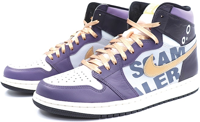 에어 조던 1 레트로 하이 '레이커스 보라금' 555088-702(Team25-紫金湖人) Lookbook 에어 조던 1 레트로 하이 '레이커스 보라금' 555088-702(Team25-紫金湖人)