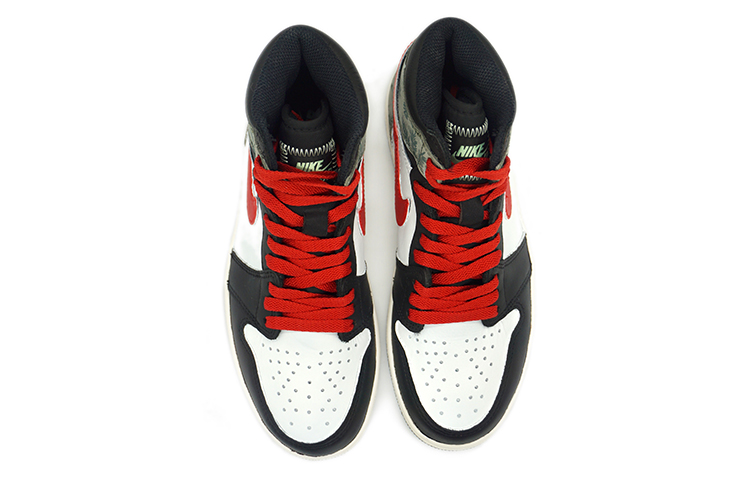 Shop [Sepatu Custom] Air Jordan 1 Retro High 'Pine Branch Spray Lukis Natal' 555088-033(TeamR-松树枝喷涂)