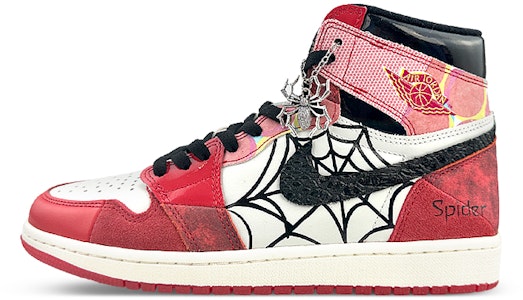 【定制球鞋】 Jordan Air Jordan 1 球場個性 蜘蛛俠 潮流經典 防滑耐磨 高幫 復古籃球鞋 男女同款 紅黑 Buy 【定制球鞋】 Jordan Air Jordan 1 球場個性 蜘蛛俠 潮流經典 防滑耐磨 高幫 復古籃球鞋 男女同款 紅黑