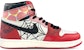 에어 조던 1 레트로 하이 '스파이더-' 커스텀 DV1748-601(Team76-蜘蛛侠红黑)