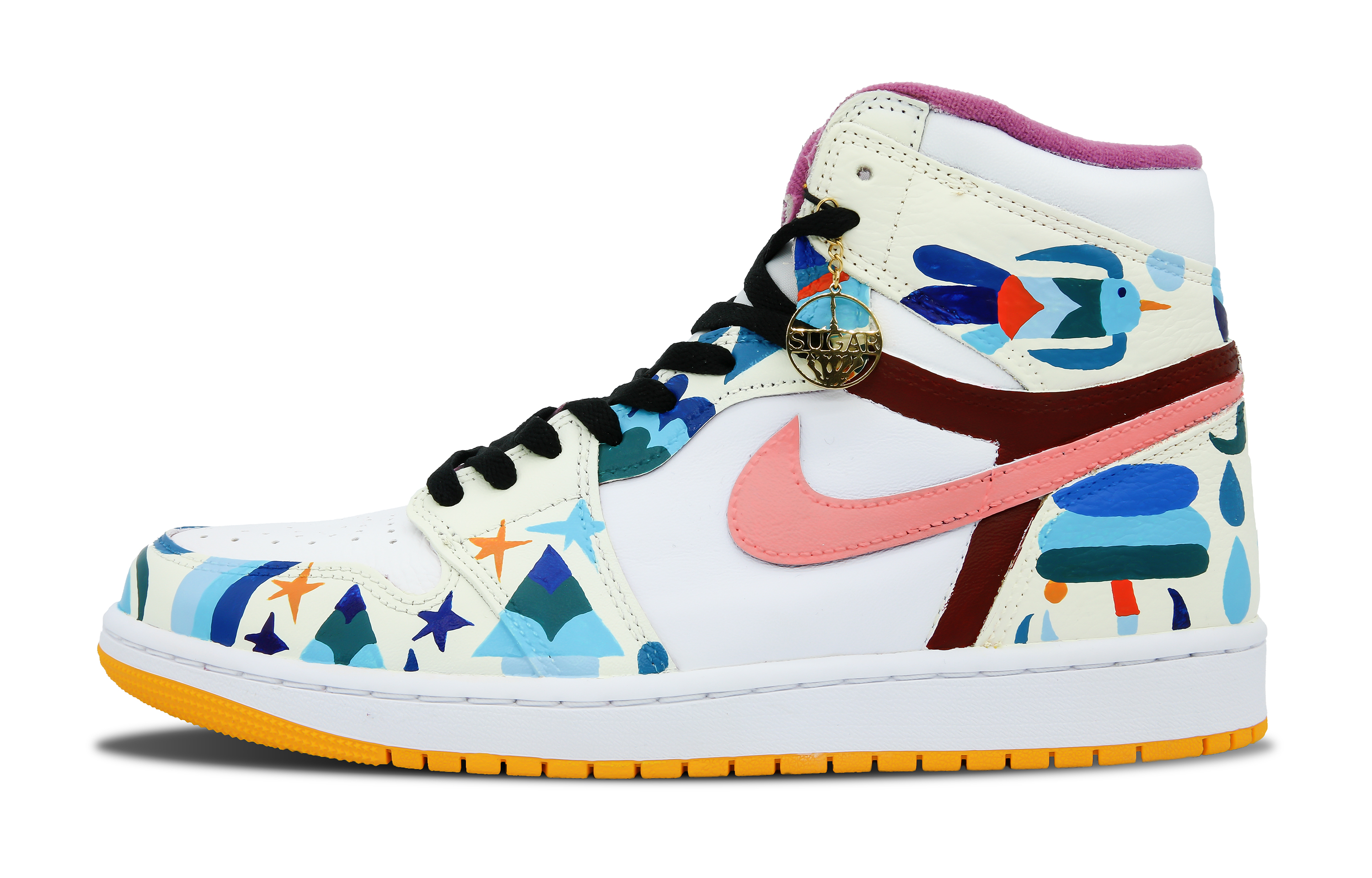 Buy [定制鞋款] Air Jordan 1 高帮复古 '白蓝涂鸦' 555088-706-466818