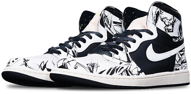 【定制球鞋】 Jordan Air Jordan 1 Retro High OG 黑白機械風 高幫 復古籃球鞋 男女同款 黑白 Lookbook 【定制球鞋】 Jordan Air Jordan 1 Retro High OG 黑白機械風 高幫 復古籃球鞋 男女同款 黑白