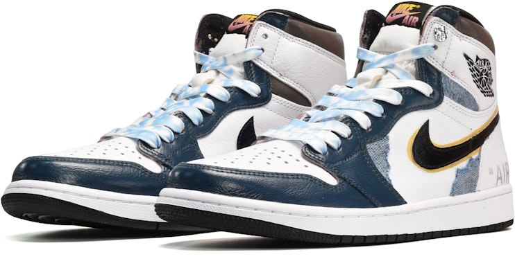 【定製球鞋】 Jordan Air Jordan 1 Retro High OG 英文 高筒 復古籃球鞋 男款 黑白藍 Lookbook 【定製球鞋】 Jordan Air Jordan 1 Retro High OG 英文 高筒 復古籃球鞋 男款 黑白藍