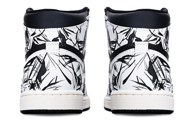 Shop カスタムAJ1 レトロ ハイ OG "ブラックホワイトメカニカル" 555088-702(Teamone-高帮黑白赛博)