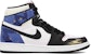 에어 조던 1 레트로 OG "블루 블랙 골드 시나브로" (커스텀) 555088-603(Team4-男女烫金青瓷)