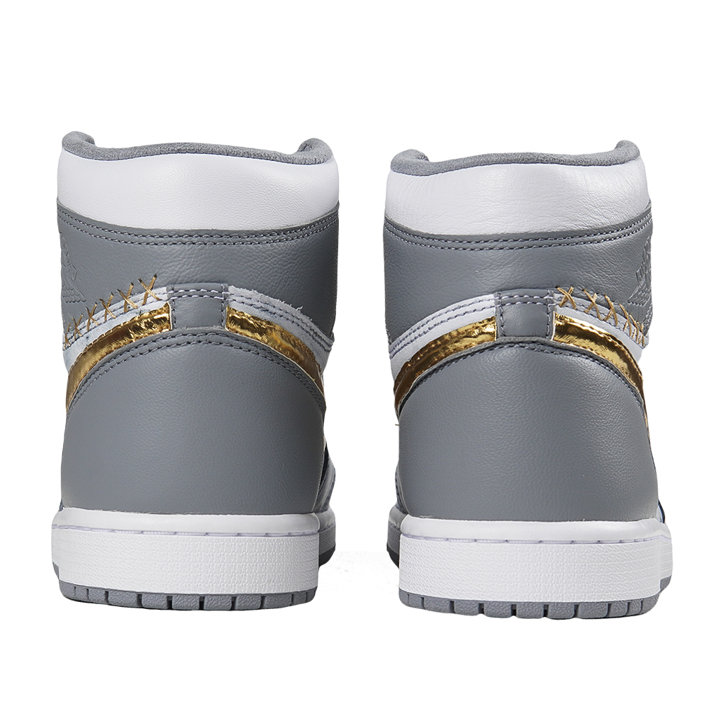 Purchase [Kasut Custom] Air Jordan 1 Retro High OG 'Cai Shen' 555088-037(TeamP-白灰金勾）