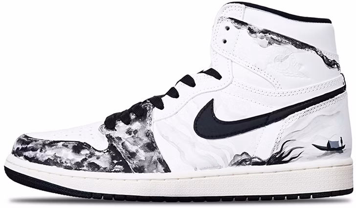 custom-shoes-air-jordan-1-retro-high-og-chinese-ink-boat-black-white