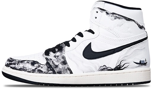 【定制球鞋】 Jordan Air Jordan 1 Retro High OG 中國風 水墨漁舟 高幫 復古籃球鞋 男女同款 黑白 Buy 【定制球鞋】 Jordan Air Jordan 1 Retro High OG 中國風 水墨漁舟 高幫 復古籃球鞋 男女同款 黑白