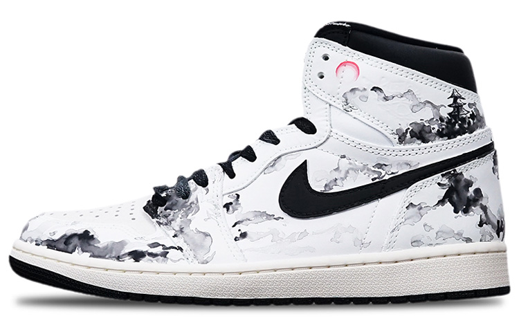 Buy [Kasut Custom] Air Jordan 1 Retro High OG 'Menara Dakwat Cina' 555088-702(Teamone-高帮水墨宝塔)