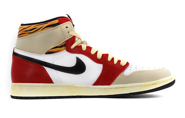 Lookbook [Sepatu Kustom] Air Jordan 1 Retro High OG 'Tahun Baru Imlek Harimau Hitam Putih' 555088-603(TeamK-白虎虎年限定S-BOX)