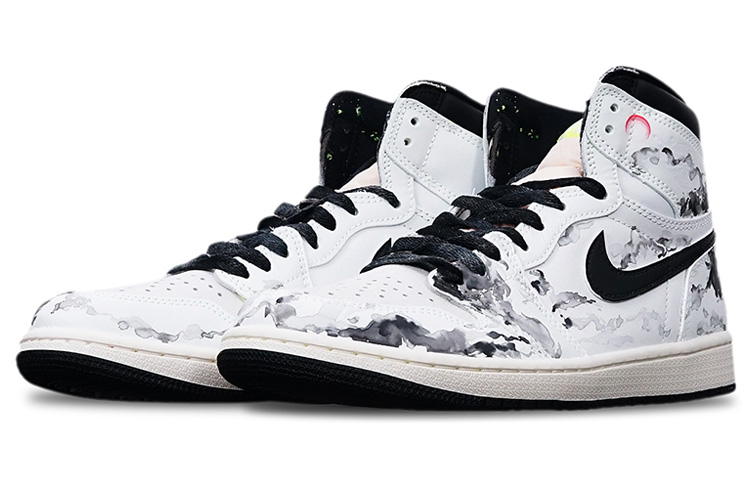 Lookbook [Kasut Custom] Air Jordan 1 Retro High OG 'Menara Dakwat Cina' 555088-702(Teamone-高帮水墨宝塔)