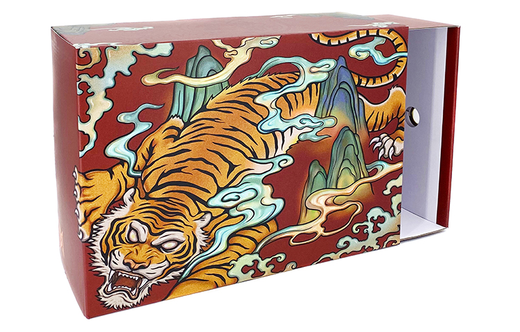 Sizing [Sepatu Kustom] Air Jordan 1 Retro High OG 'Tahun Baru Imlek Harimau Hitam Putih' 555088-603(TeamK-白虎虎年限定S-BOX)