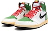 Lookbook 에어 조던 1 레트로 OG '크리스마스 스플래터' (커스텀) 555088-603(Team-B男女款圣诞礼物白绿)