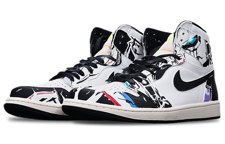 Lookbook 【定製球鞋】Jordan Air Jordan 1 Retro High OG Volt 賽博機械風 高筒 电玩 高筒 復古籃球鞋 男女同款 紅黑藍