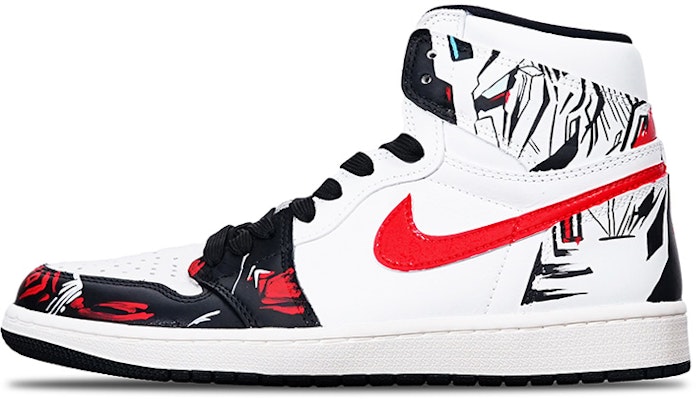 【定制球鞋】 Jordan Air Jordan 1 Retro High OG 賽博朋克紅鉤 高筒 復古籃球鞋 男女同款 黑白 Buy 【定制球鞋】 Jordan Air Jordan 1 Retro High OG 賽博朋克紅鉤 高筒 復古籃球鞋 男女同款 黑白