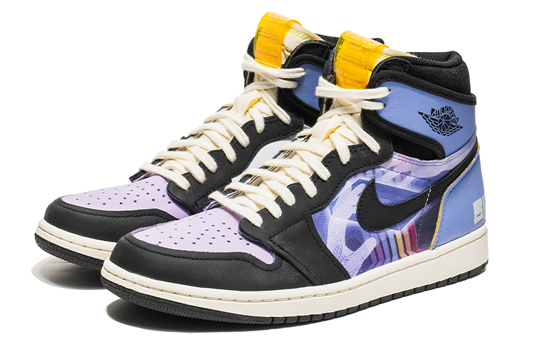 Lookbook [Kasut Custom] Air Jordan 1 Retro High OG 'Cyberpunk Biru Ungu' 555088-118(TeamB-赛博蓝紫)