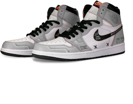 에어 조던 1 레트로 OG '사이버펑크' (커스텀) 555088-603(Team7-男女同款黑白像素黑白灰) Lookbook 에어 조던 1 레트로 OG '사이버펑크' (커스텀) 555088-603(Team7-男女同款黑白像素黑白灰)