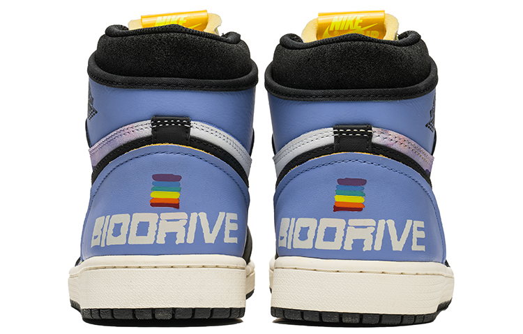 Shop [Kasut Custom] Air Jordan 1 Retro High OG 'Cyberpunk Biru Ungu' 555088-118(TeamB-赛博蓝紫)