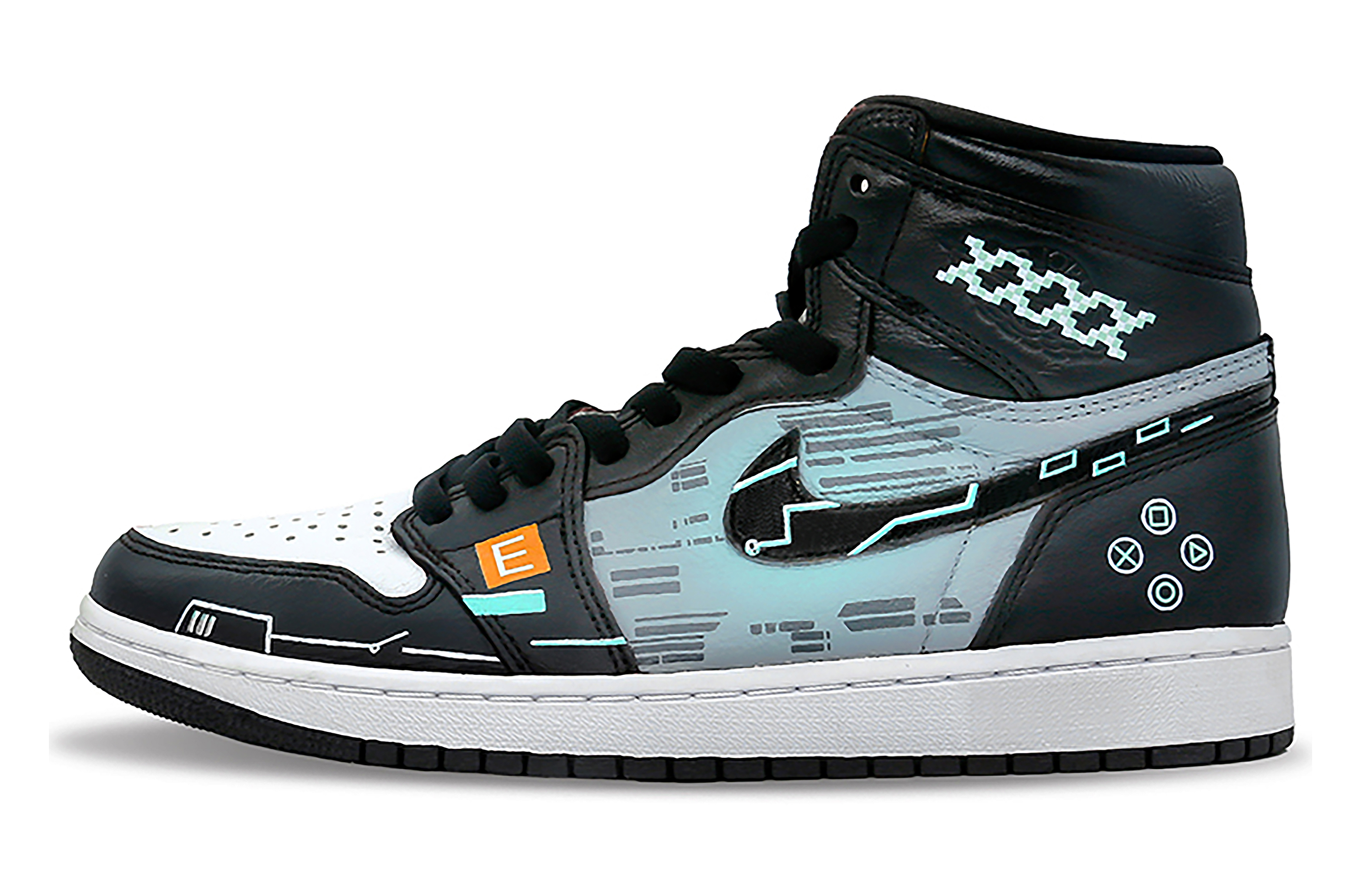 Buy [カスタムシューズ] エアジョーダン1 レトロ ハイ OG 'フラッシュグレイ ティファニー' 555088-603(Team7-男女同款闪电影灰)