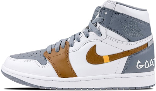【定制球鞋】Jordan Air Jordan 1 Retro High OG 山羊GOAT 復古籃球鞋 男女同款 白灰 Buy 【定制球鞋】Jordan Air Jordan 1 Retro High OG 山羊GOAT 復古籃球鞋 男女同款 白灰