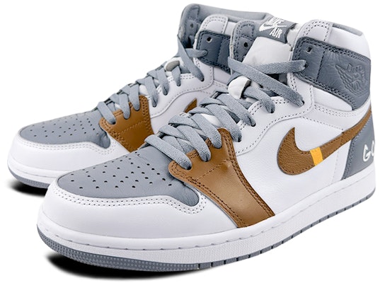 【定制球鞋】Jordan Air Jordan 1 Retro High OG 山羊GOAT 復古籃球鞋 男女同款 白灰 Lookbook 【定制球鞋】Jordan Air Jordan 1 Retro High OG 山羊GOAT 復古籃球鞋 男女同款 白灰