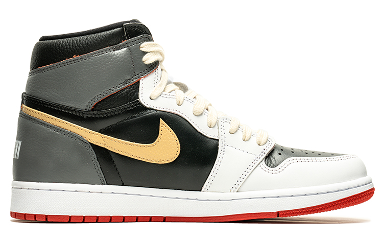 Lookbook [Sepatu Kustom] Air Jordan 1 Retro High OG 'Abstrak Grafiti Abu-Putih' 555088-161(TeamB-男女款灰红涂鸦N-BOX)