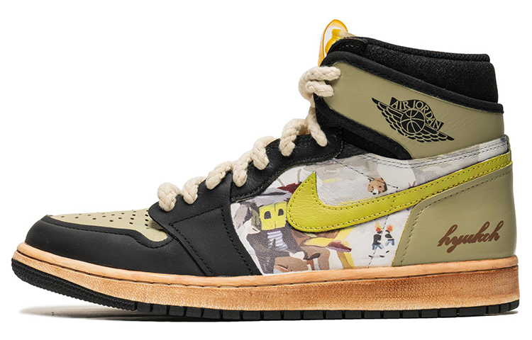 Buy カスタムAJ1 レトロ ハイ OG "グリーントゥ" 555088-118(TeamB-专辑白绿)