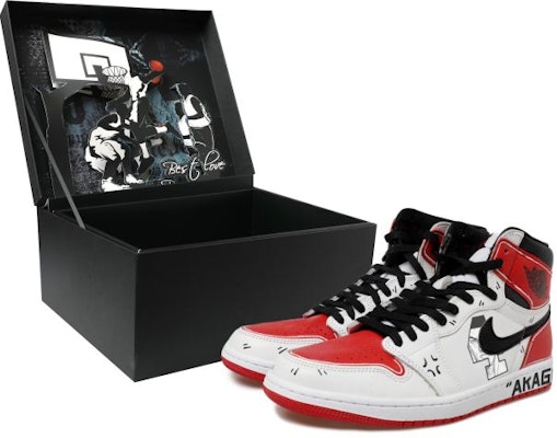 【定製球鞋】 Jordan Air Jordan 1 Retro High OG OKHR 熱血青春系列 塗鴉4號 高幫 復古籃球鞋 男女同款 白紅 Buy 【定製球鞋】 Jordan Air Jordan 1 Retro High OG OKHR 熱血青春系列 塗鴉4號 高幫 復古籃球鞋 男女同款 白紅